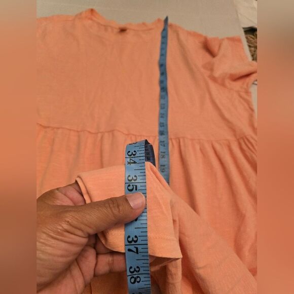 NWT Old Navy Short Sleeve Tiered Mini Swing Peach Dress Plus Size 2x - Picture 7 of 9